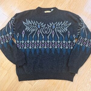 Vintage Patterned Crewneck Sweater Adam Sloan